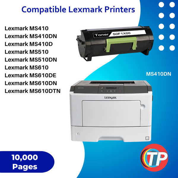 Lexmark 50F1X00 Compatible Toner - MS410/510/610 - 10K Yield