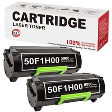 Compatible Lexmark 50F1H00, 501H Toner Cartridge for Lexmark MS310, MS312, MS315, MS410, MS415, MS510, MS610 - 2 Pack