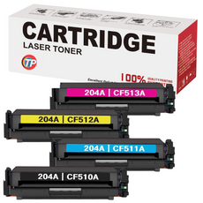 Compatible HP 204A Toner Cartridges CF510A, CF511A, CF512A, CF513A Value Pack