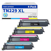 Compatible Brother TN229, TN229XL Toner Cartridges High Yield BCYM 4 Pack