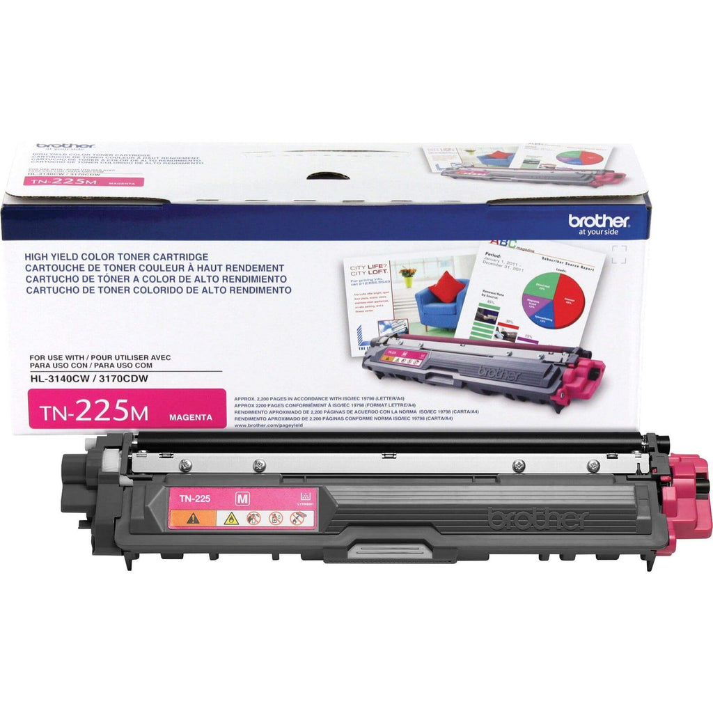 COMPATIBLE FOR TN-225M BROTHER MFC-9330CDW TONER CARTRIDGE MAGENTA 2.2K